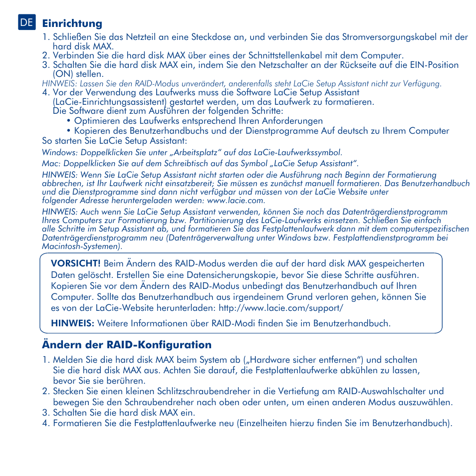LaCie Hard Disk MAX User Manual | Page 12 / 44