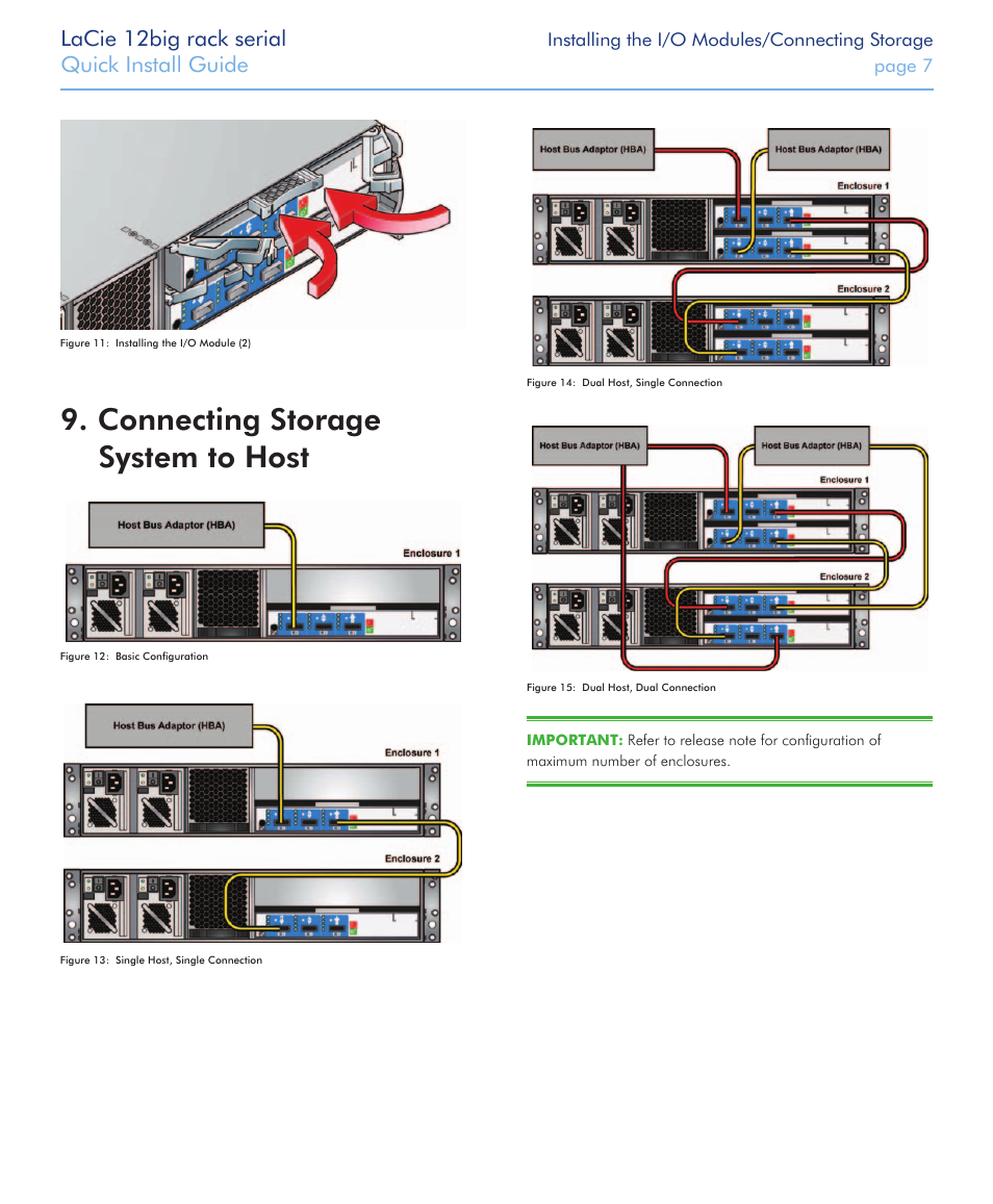 Connecting storage 9. system to host | LaCie 12big rack Serial User Manual | Page 7 / 11