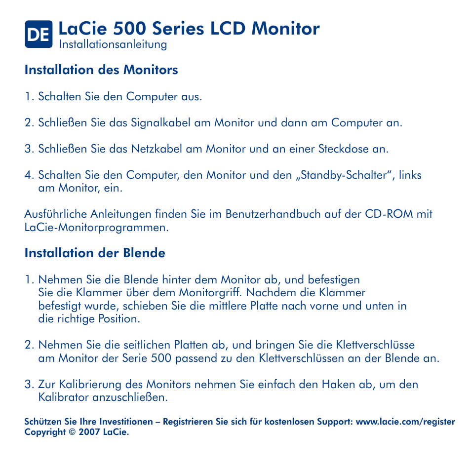 Lacie 500 series lcd monitor | LaCie 500 User Manual | Page 11 / 24