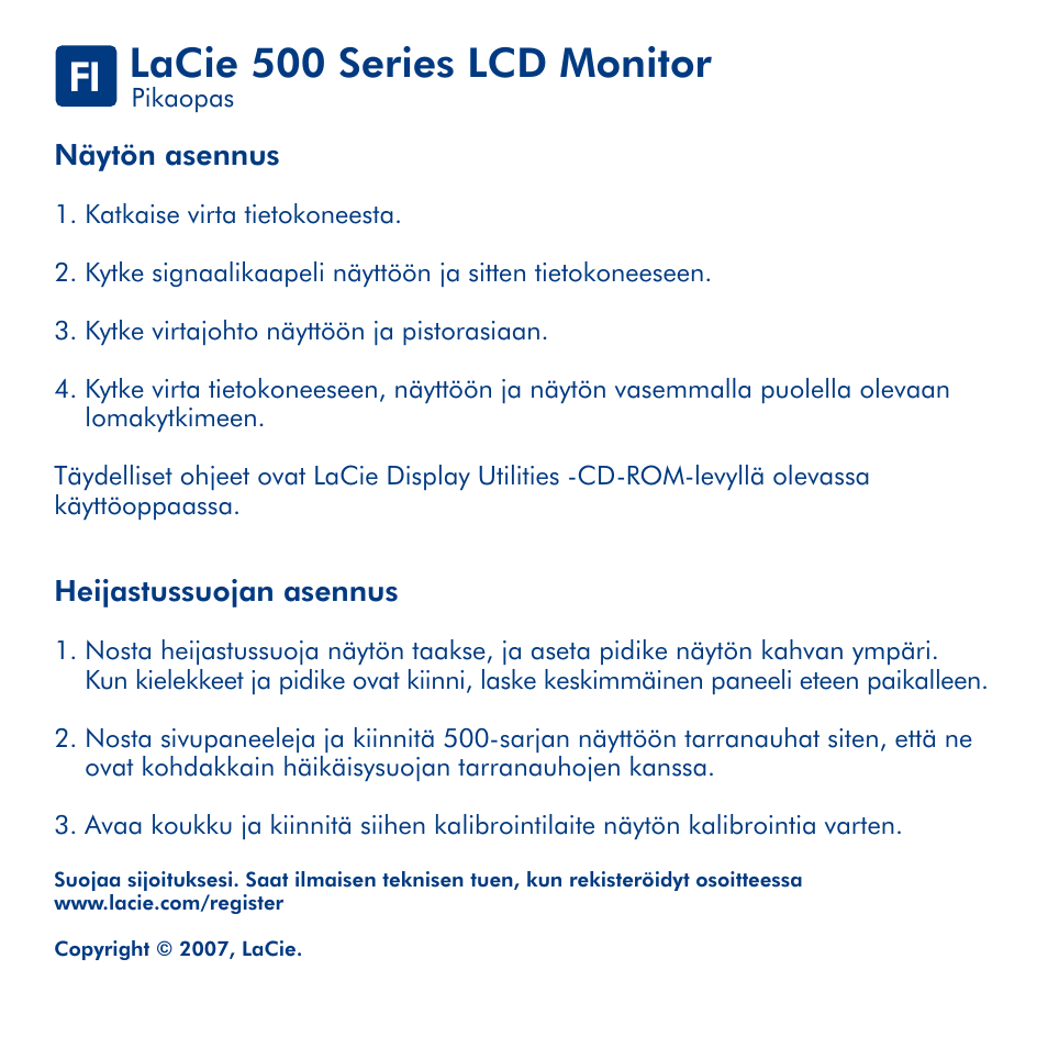 Lacie 500 series lcd monitor | LaCie 500 User Manual | Page 17 / 24