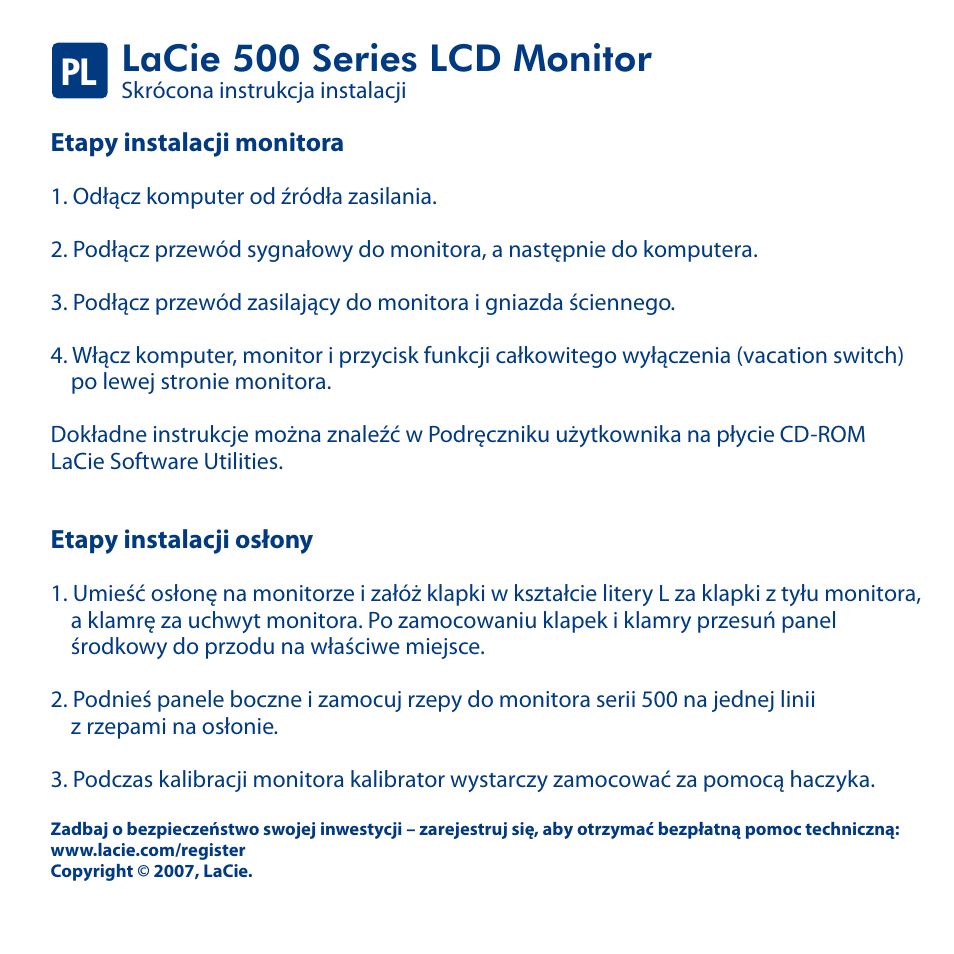 Lacie 500 series lcd monitor | LaCie 500 User Manual | Page 18 / 24