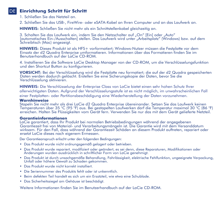 LaCie d2 Quadra User Manual | Page 9 / 24