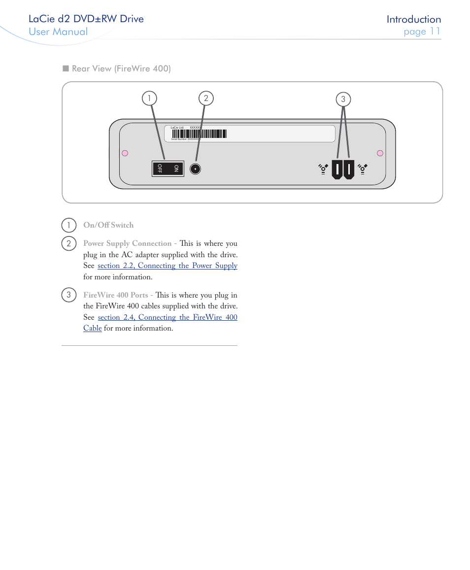 LaCie 400USB User Manual | Page 12 / 39