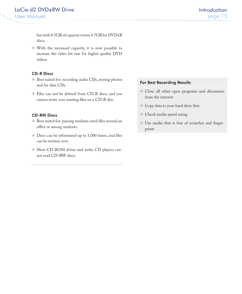 LaCie 400USB User Manual | Page 16 / 39