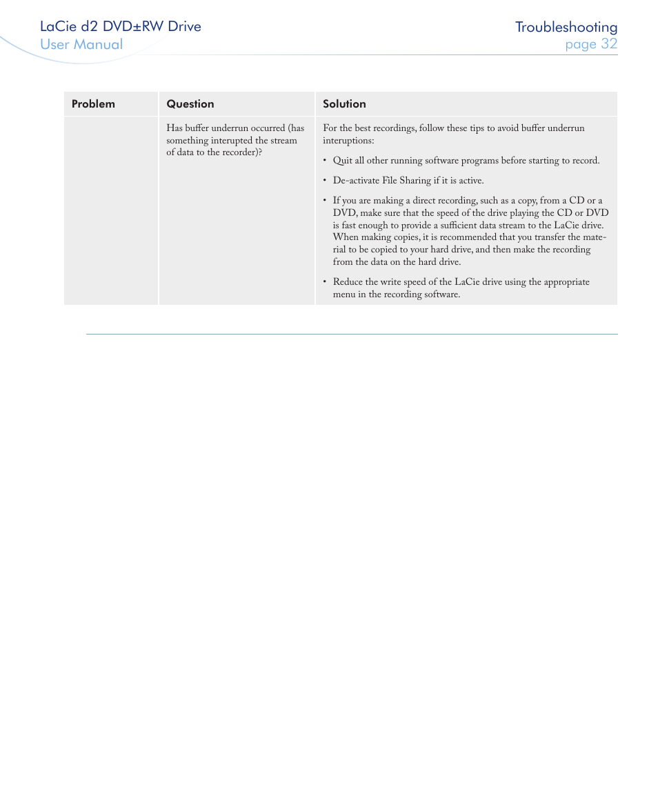 LaCie 400USB User Manual | Page 33 / 39