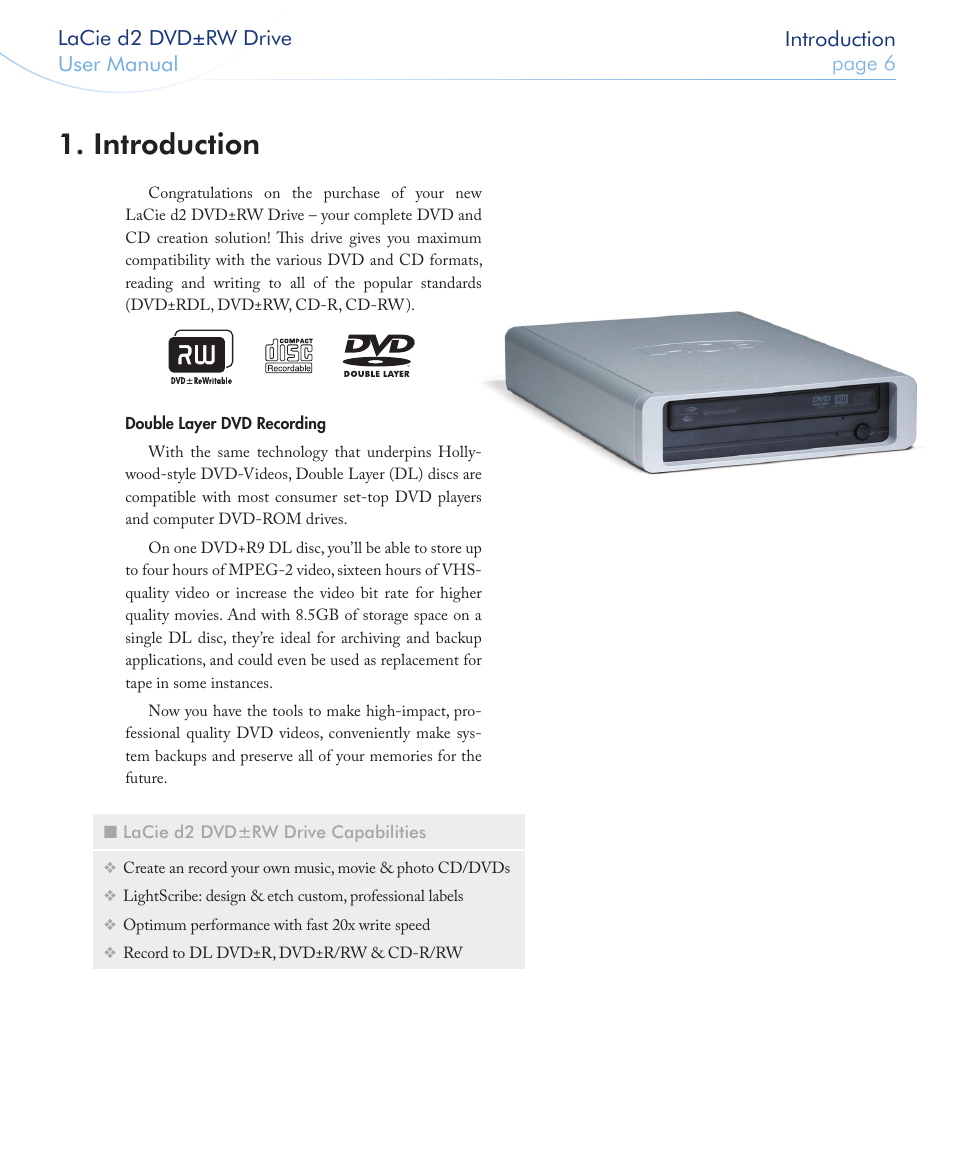 Introduction | LaCie 400USB User Manual | Page 7 / 39