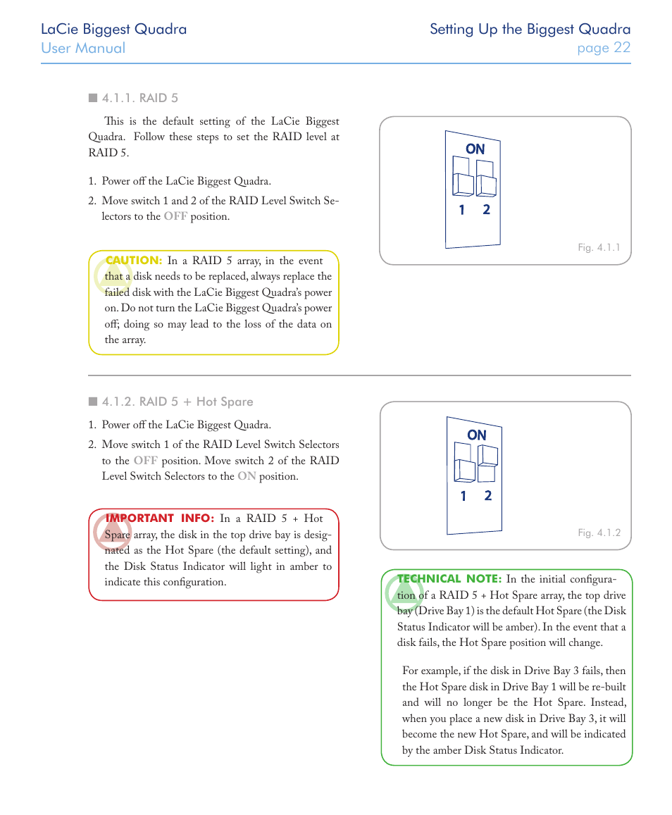 Raid 5, Raid 5 + hot spare | LaCie FIREWIRE 800/400 User Manual | Page 23 / 59