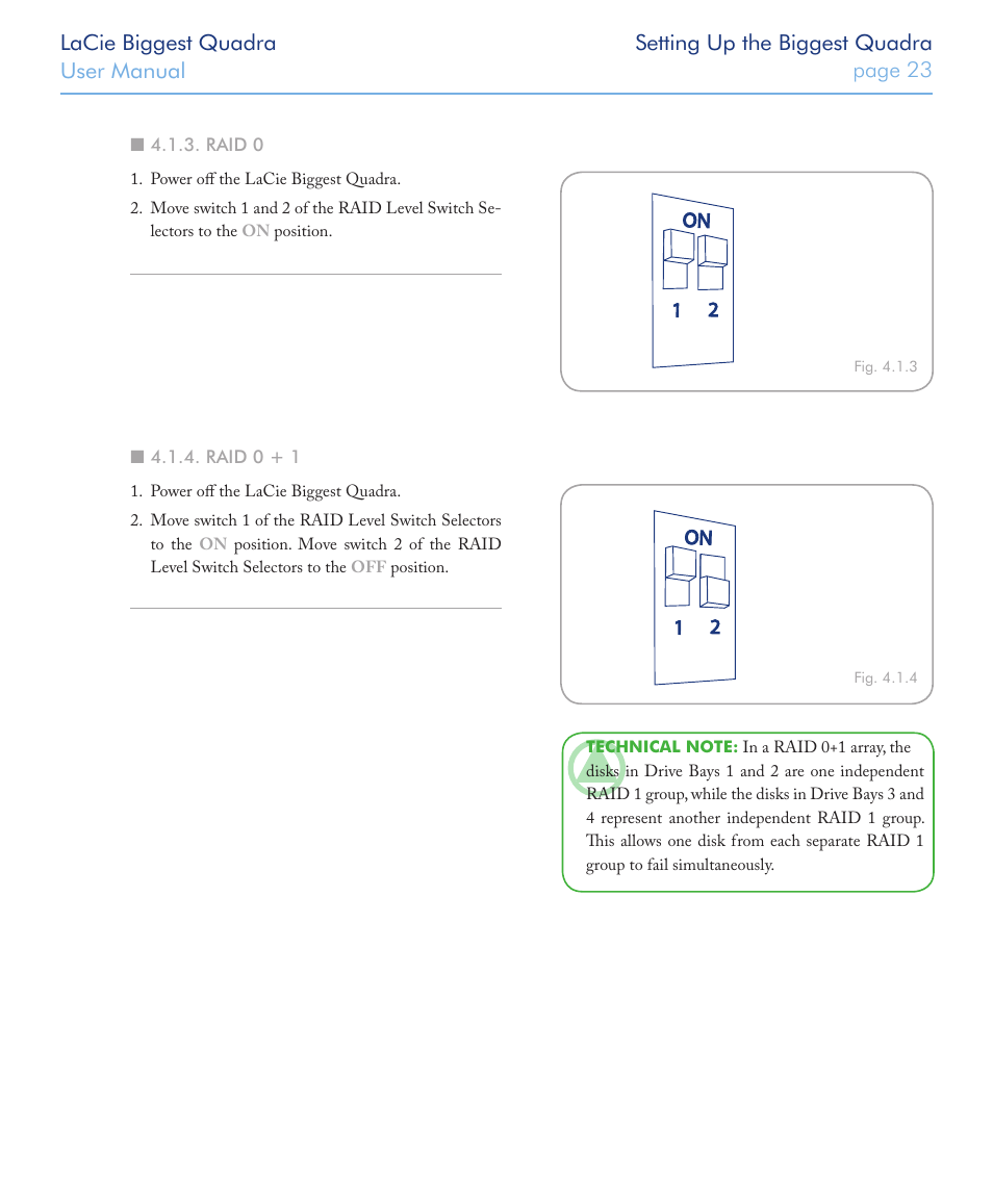 Raid 0, Raid 0 + 1 | LaCie FIREWIRE 800/400 User Manual | Page 24 / 59