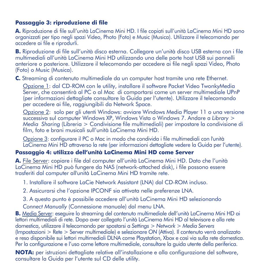 LaCie LaCinema Mini HD User Manual | Page 15 / 44