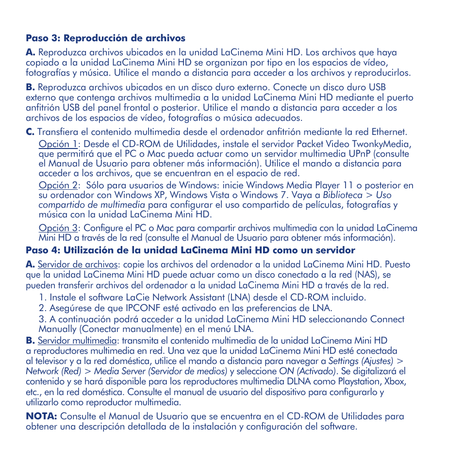 LaCie LaCinema Mini HD User Manual | Page 19 / 44