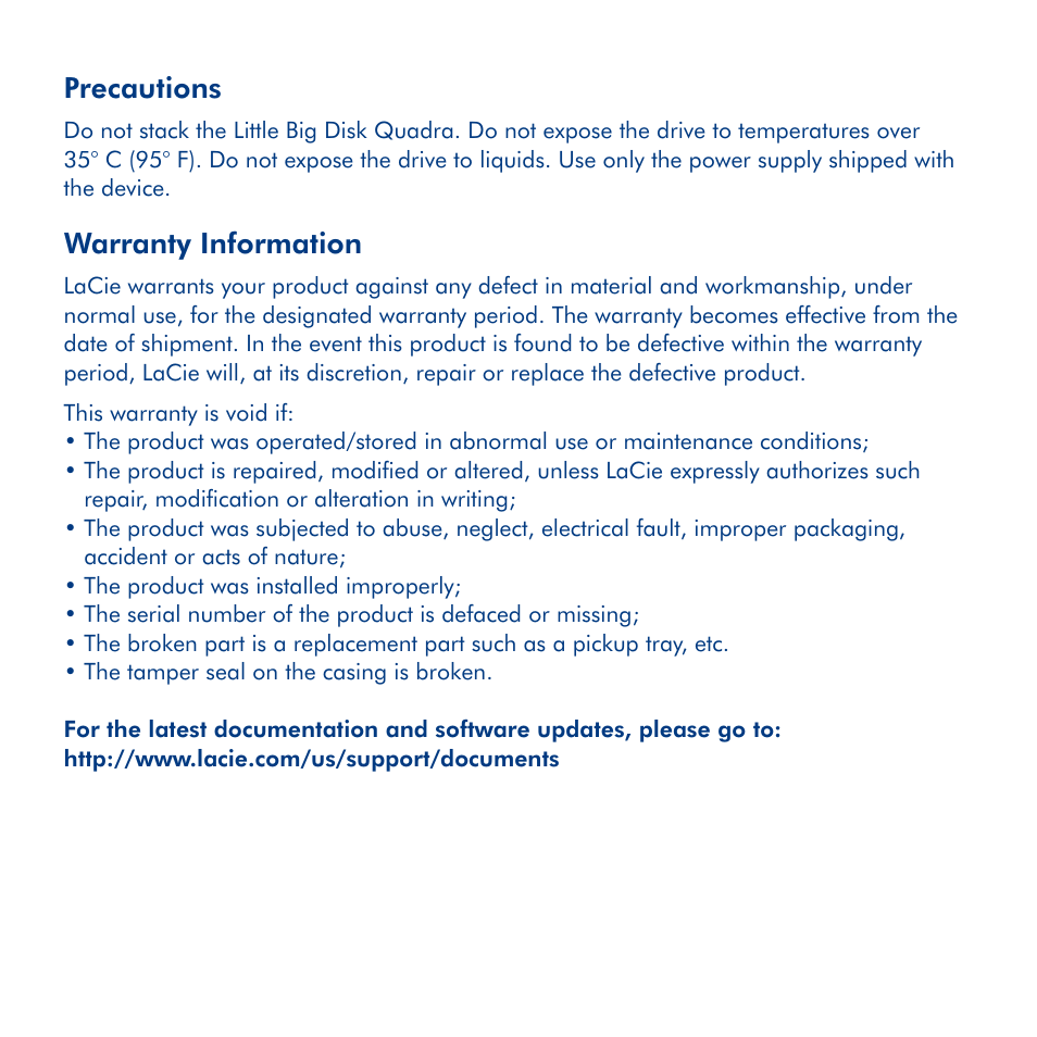 LaCie Little Big Disk Quadra User Manual | Page 5 / 24