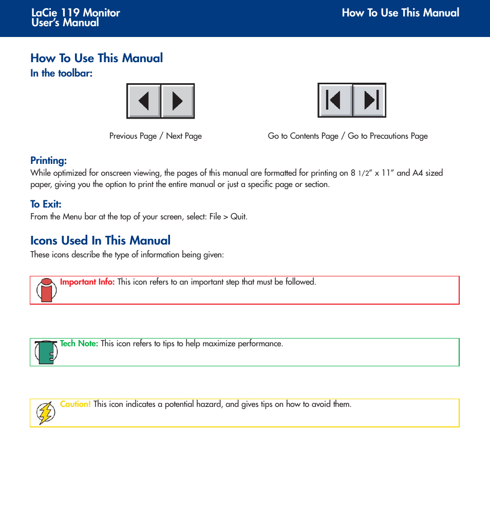 LaCie 119 User Manual | 22 pages