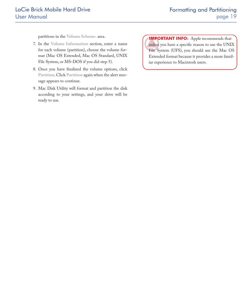LaCie Drive User Manual | Page 19 / 28