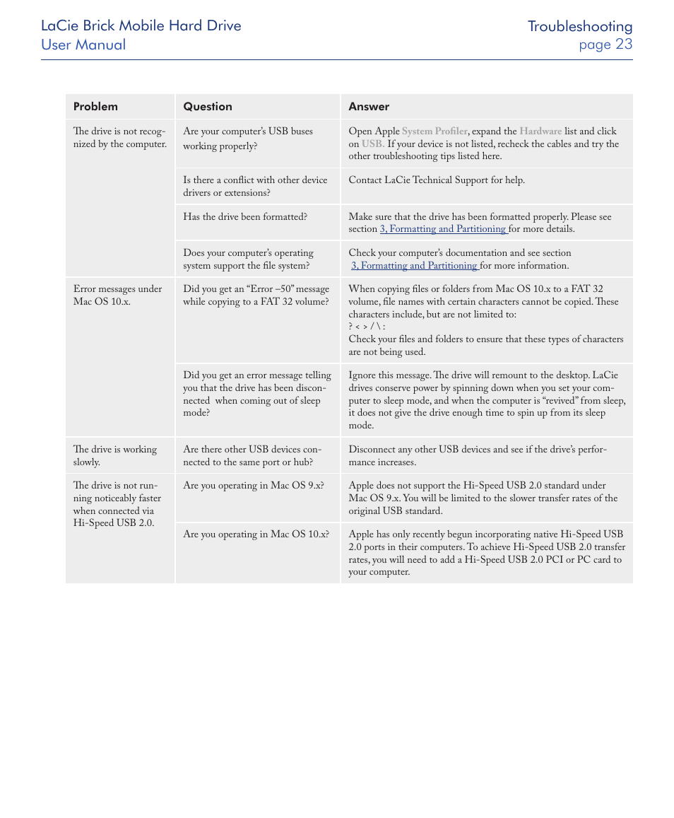 LaCie Drive User Manual | Page 23 / 28