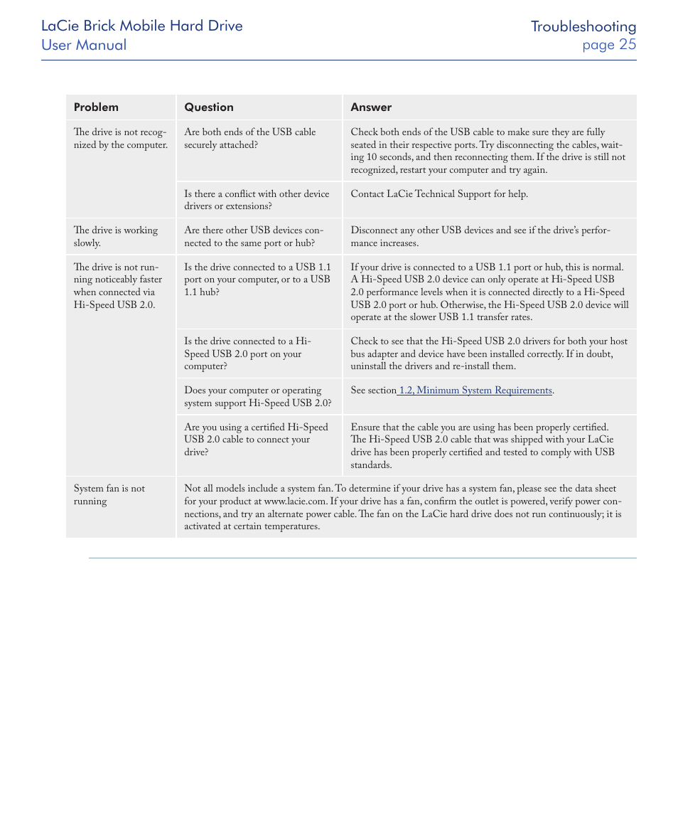 LaCie Drive User Manual | Page 25 / 28