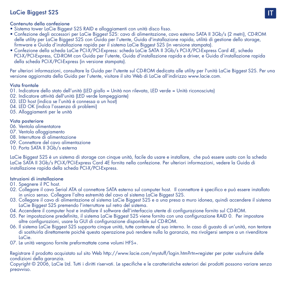 Lacie biggest s2s | LaCie S2S User Manual | Page 10 / 24