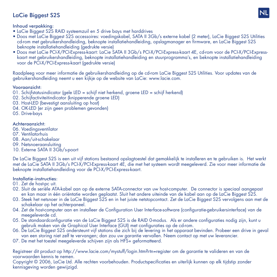 Lacie biggest s2s | LaCie S2S User Manual | Page 13 / 24