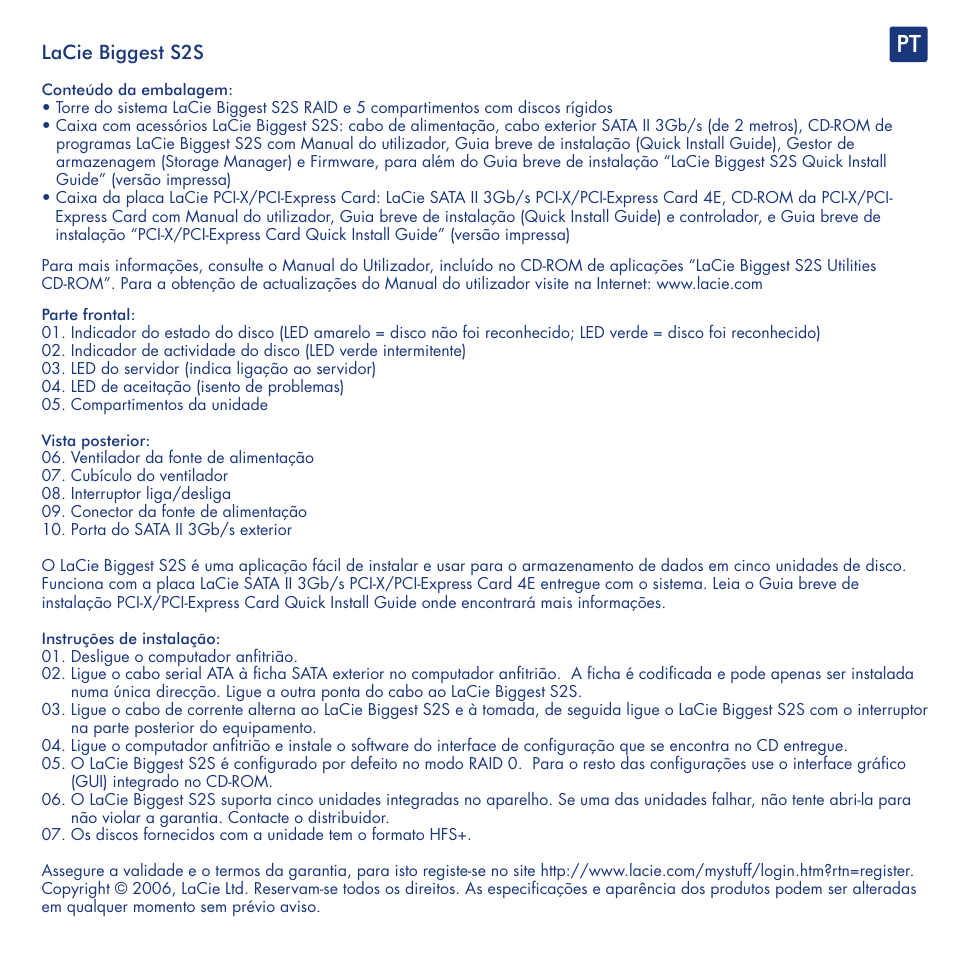 Lacie biggest s2s | LaCie S2S User Manual | Page 14 / 24