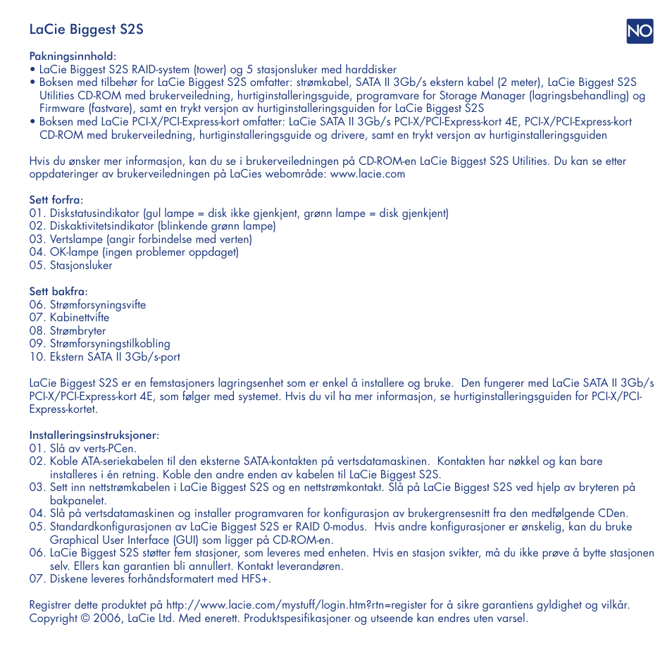 Lacie biggest s2s | LaCie S2S User Manual | Page 17 / 24