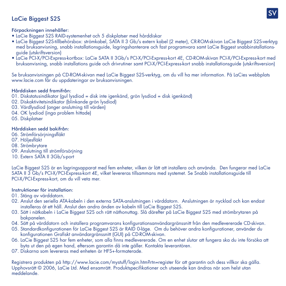 Lacie biggest s2s | LaCie S2S User Manual | Page 18 / 24