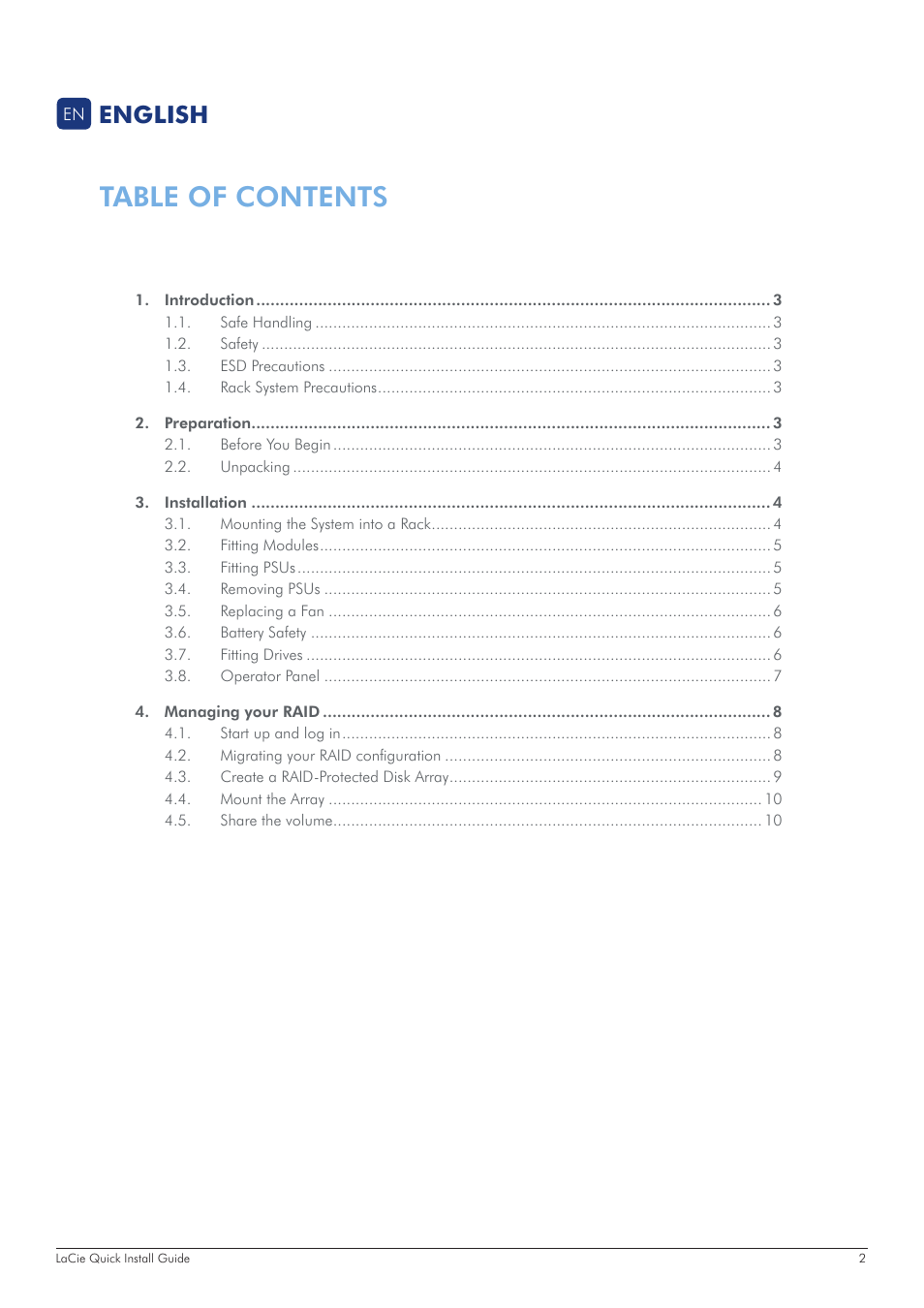 LaCie 12big Rack Storage Server User Manual | Page 2 / 11