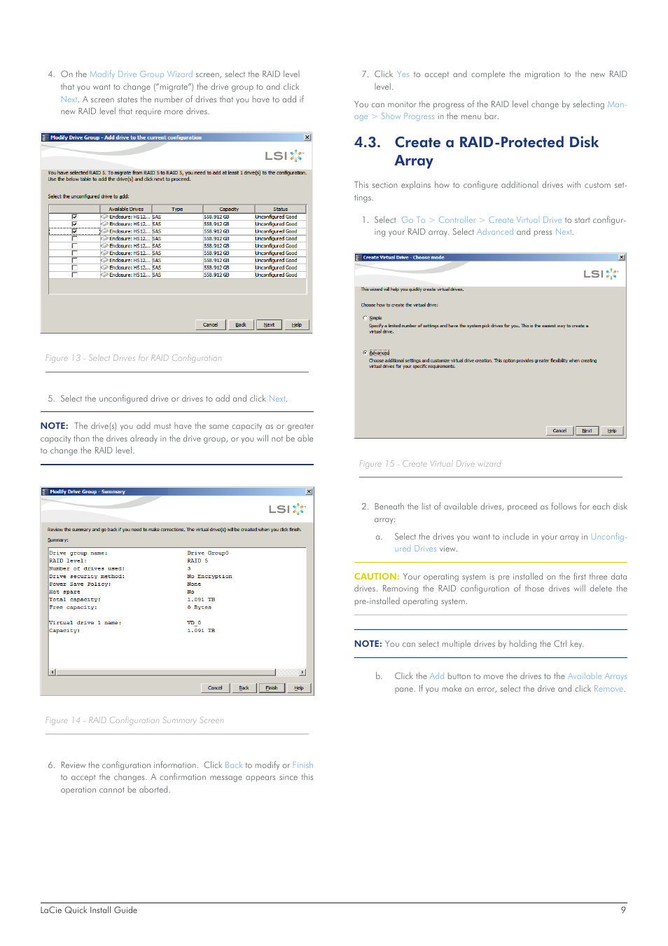 Create a raid-protected disk array | LaCie 12big Rack Storage Server User Manual | Page 9 / 11
