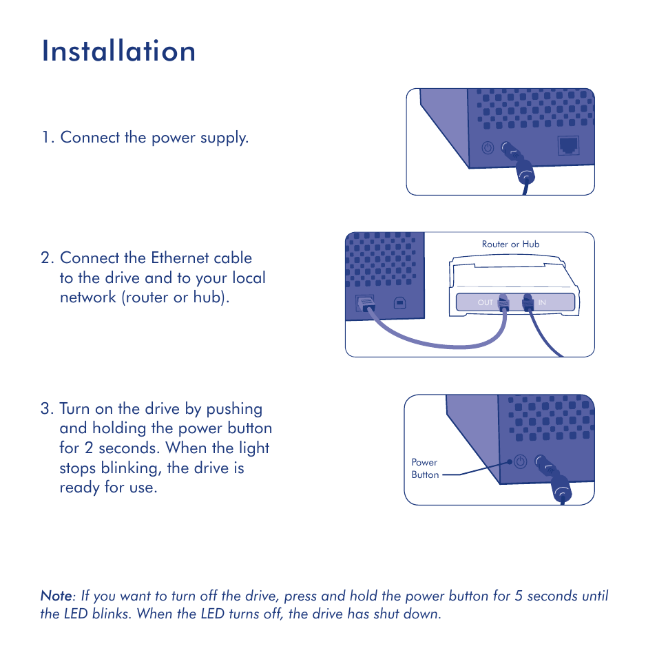 Installation | LaCie network space MAX User Manual | Page 3 / 24