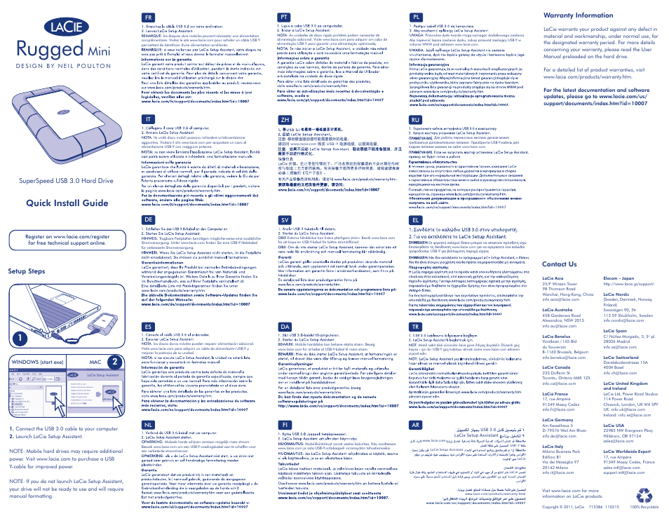 LaCie Rugged Mini User Manual | 1 page