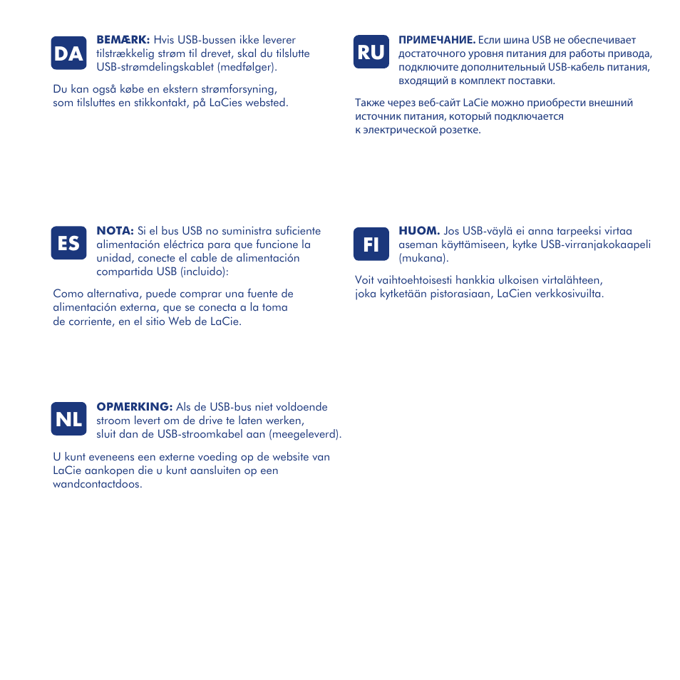 Nl ru | LaCie Portable DVD RW Design by Sam Hecht User Manual | Page 5 / 8