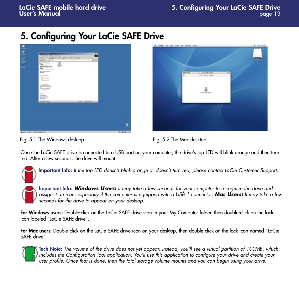 Configuring your lacie safe drive | LaCie 1.0 User Manual | Page 14 / 51