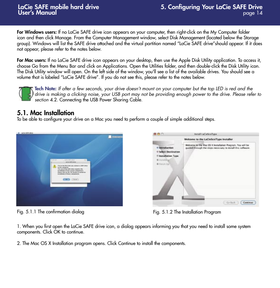 Mac installation | LaCie 1.0 User Manual | Page 15 / 51