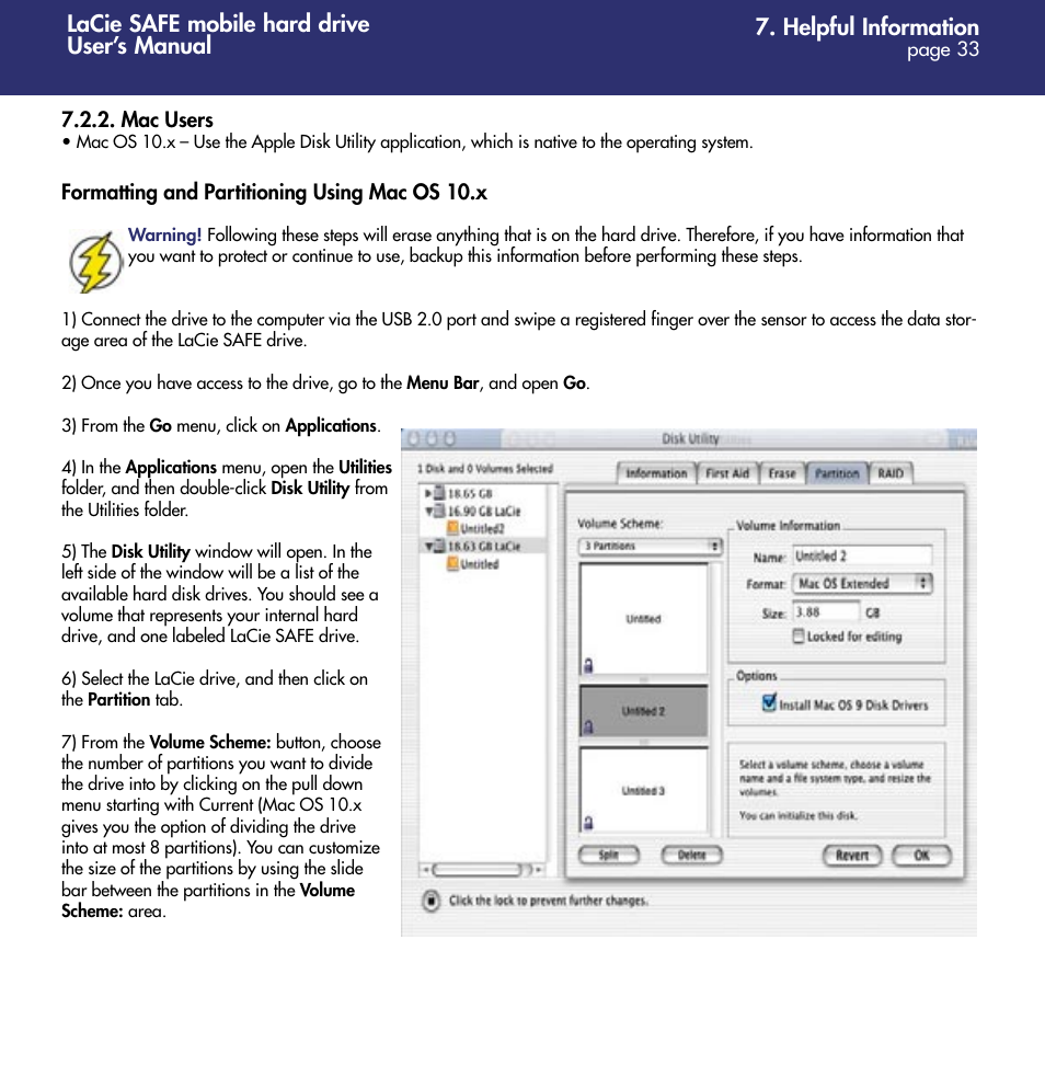 LaCie 1.0 User Manual | Page 34 / 51