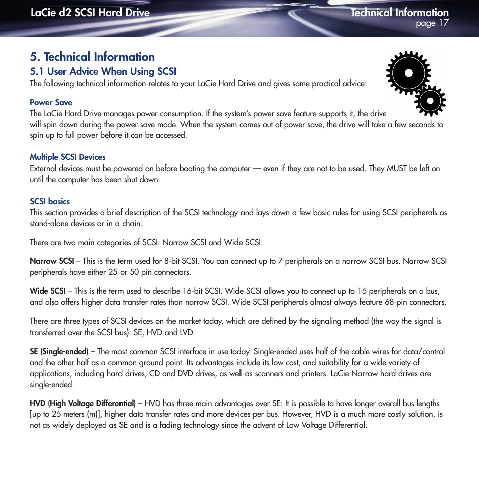 Technical information, 1 user advice when using scsi, And 8 | LaCie DELL PRECISION KY0730482 User Manual | Page 17 / 35