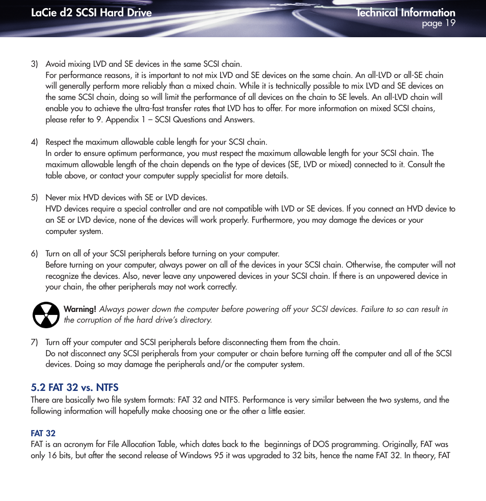 2 fat 32 vs. ntfs | LaCie DELL PRECISION KY0730482 User Manual | Page 19 / 35