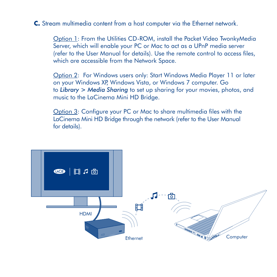 LaCie La Cinema Mini BridgeHD User Manual | Page 12 / 48