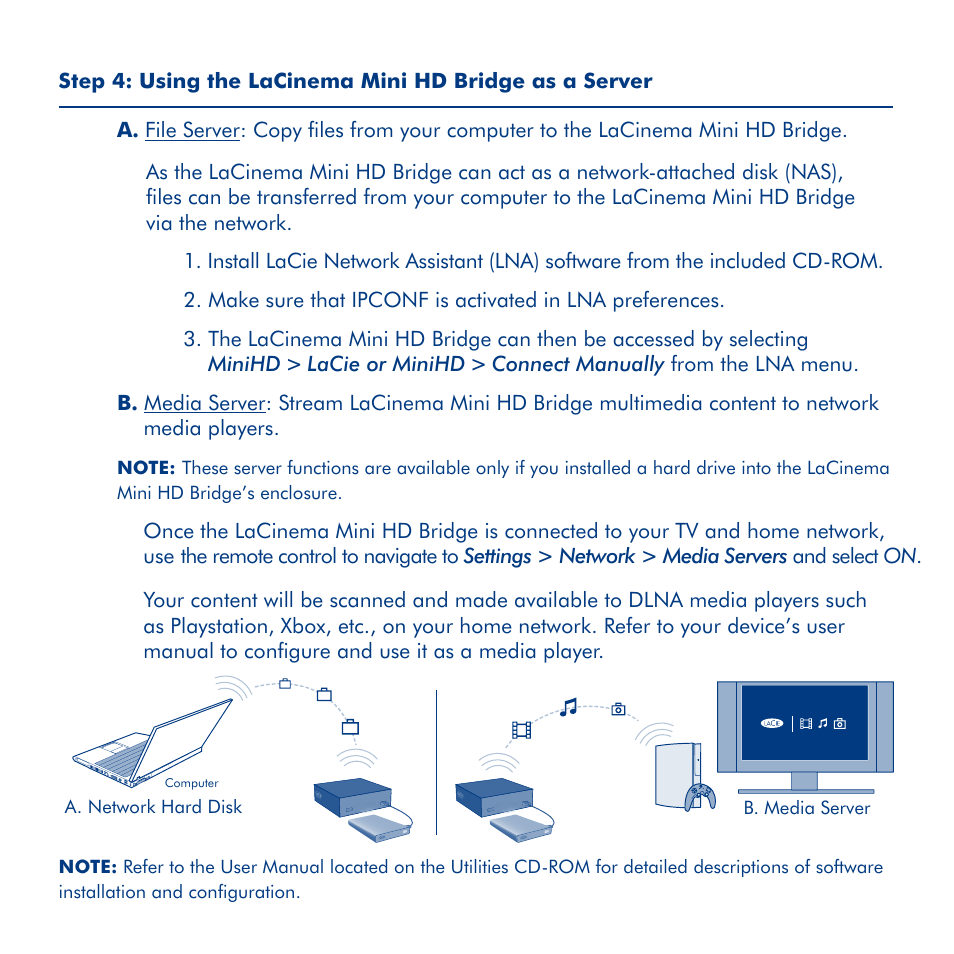 LaCie La Cinema Mini BridgeHD User Manual | Page 13 / 48