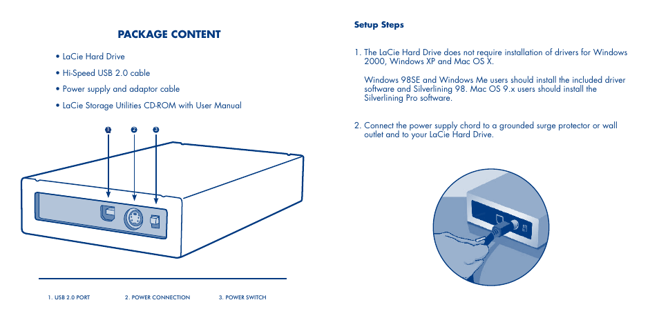 Package content | LaCie Design By F.A. Porsche User Manual | Page 2 / 13