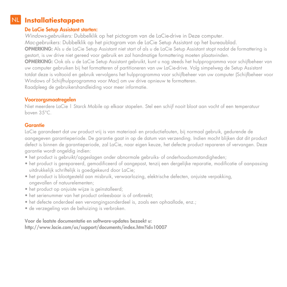 Installatiestappen | LaCie Starck Mobile User Manual | Page 10 / 24