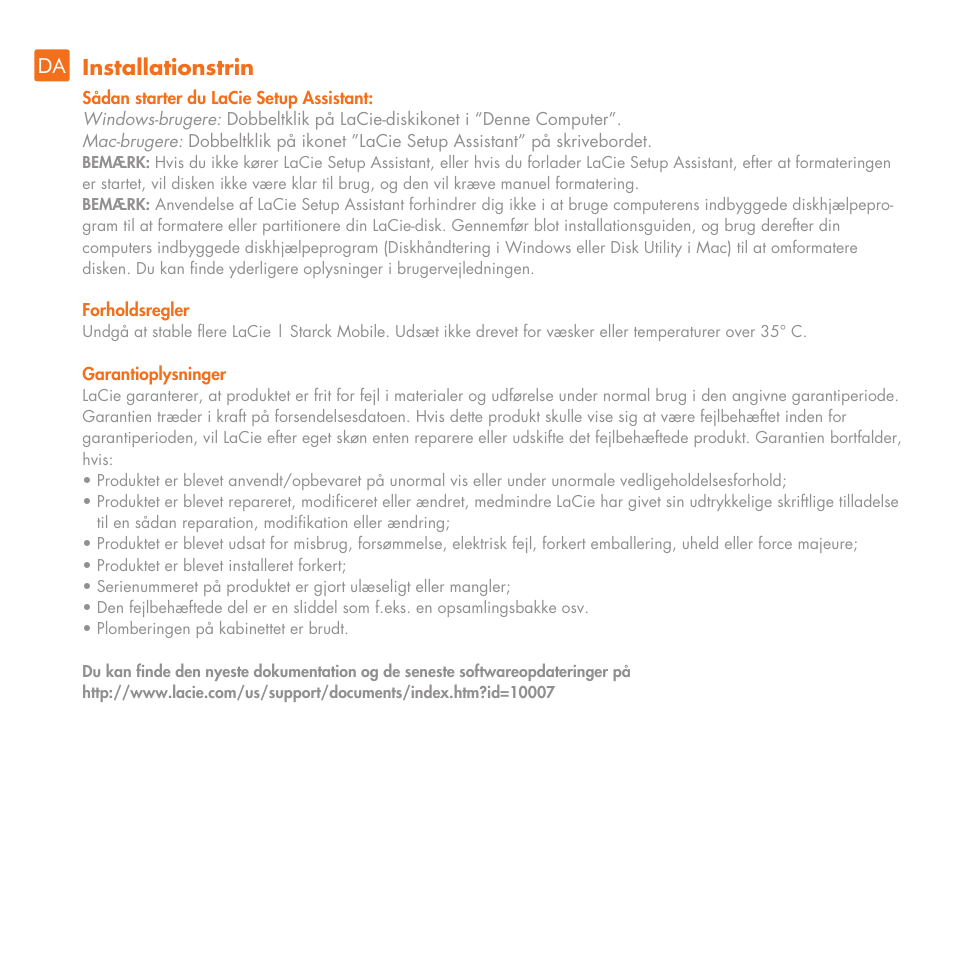 Installationstrin | LaCie Starck Mobile User Manual | Page 13 / 24