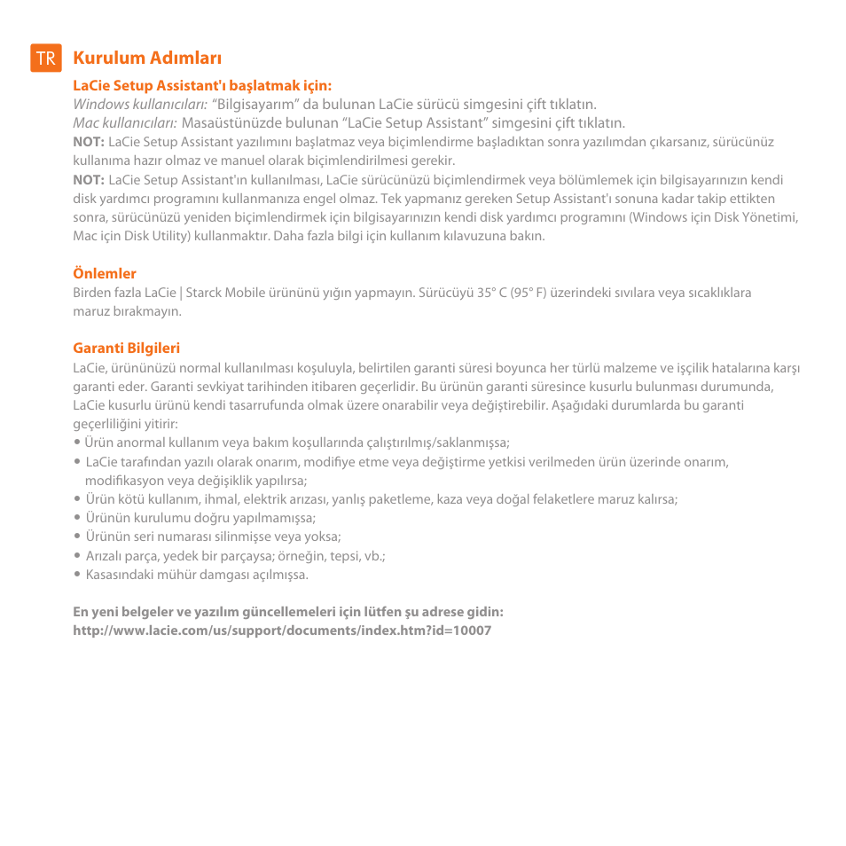 Kurulum adımları | LaCie Starck Mobile User Manual | Page 20 / 24