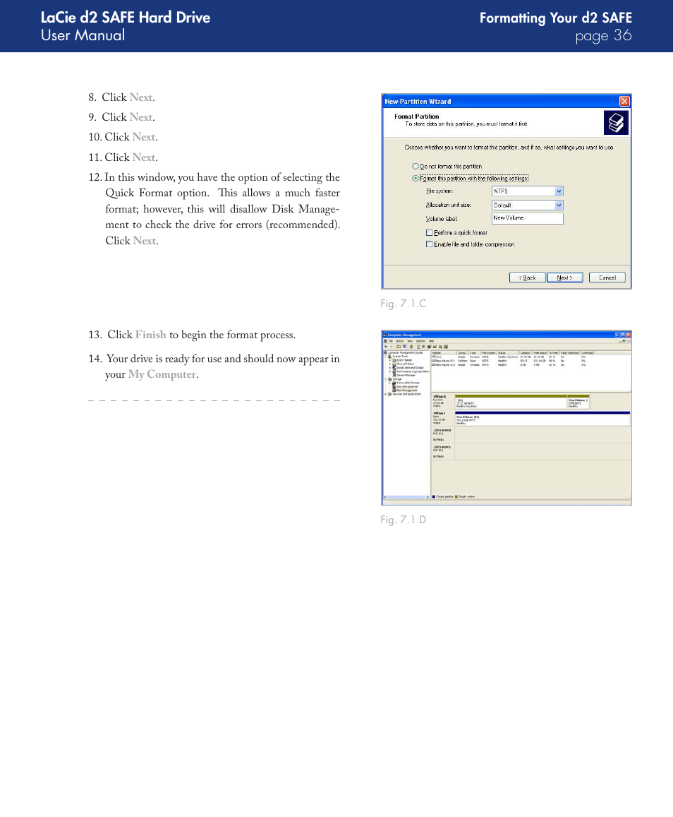 Lacie d2 safe hard drive user manual page | LaCie d2 User Manual | Page 36 / 54