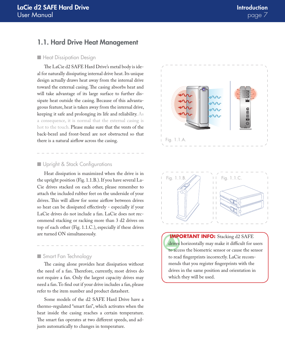 Hard drive heat management, Lacie d2 safe hard drive user manual page | LaCie d2 User Manual | Page 7 / 54
