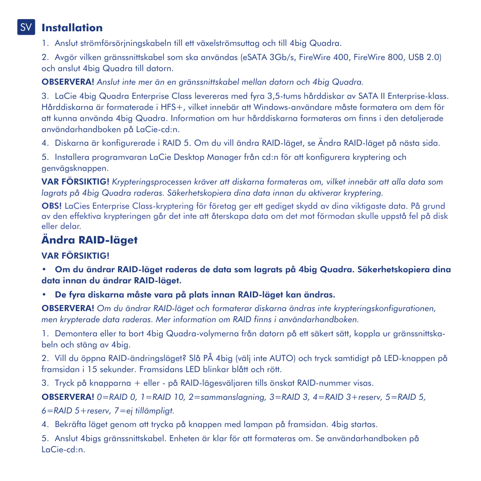 LaCie 4big Quadra User Manual | Page 16 / 28