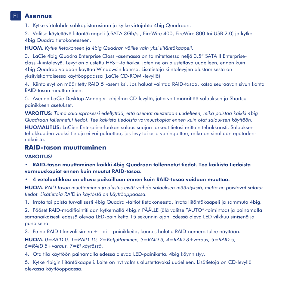 LaCie 4big Quadra User Manual | Page 18 / 28