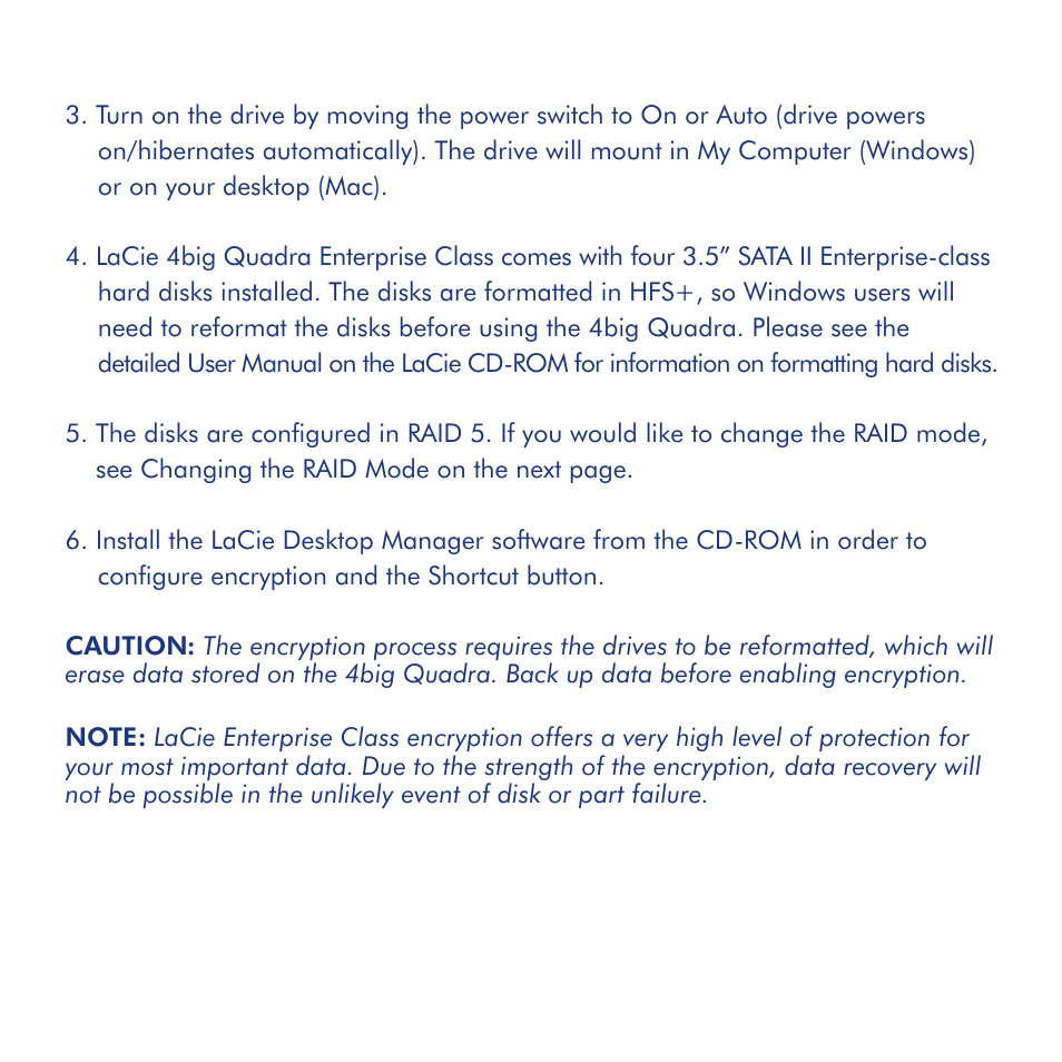 LaCie 4big Quadra User Manual | Page 7 / 28