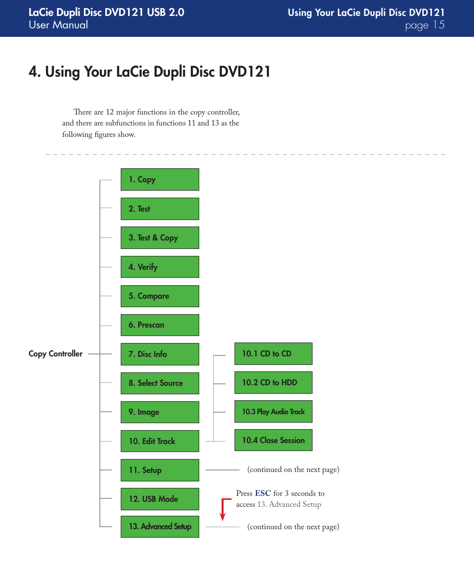 Using your lacie dupli disc dvd121 | LaCie DVD121 User Manual | Page 15 / 40