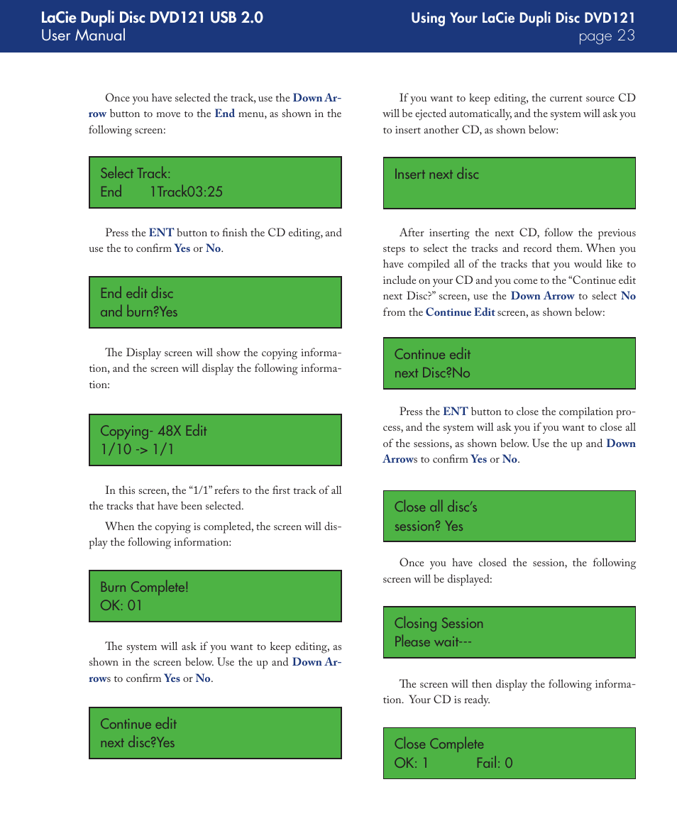 LaCie DVD121 User Manual | Page 23 / 40