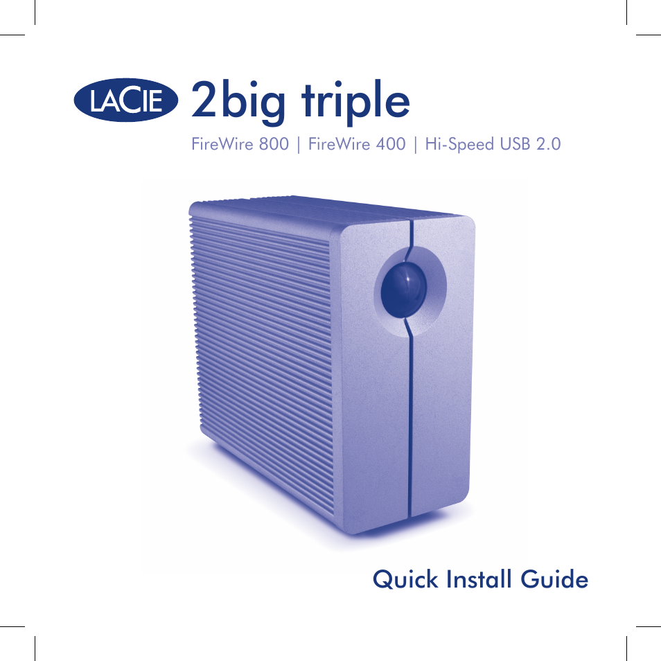 LaCie 2big triple User Manual | 24 pages