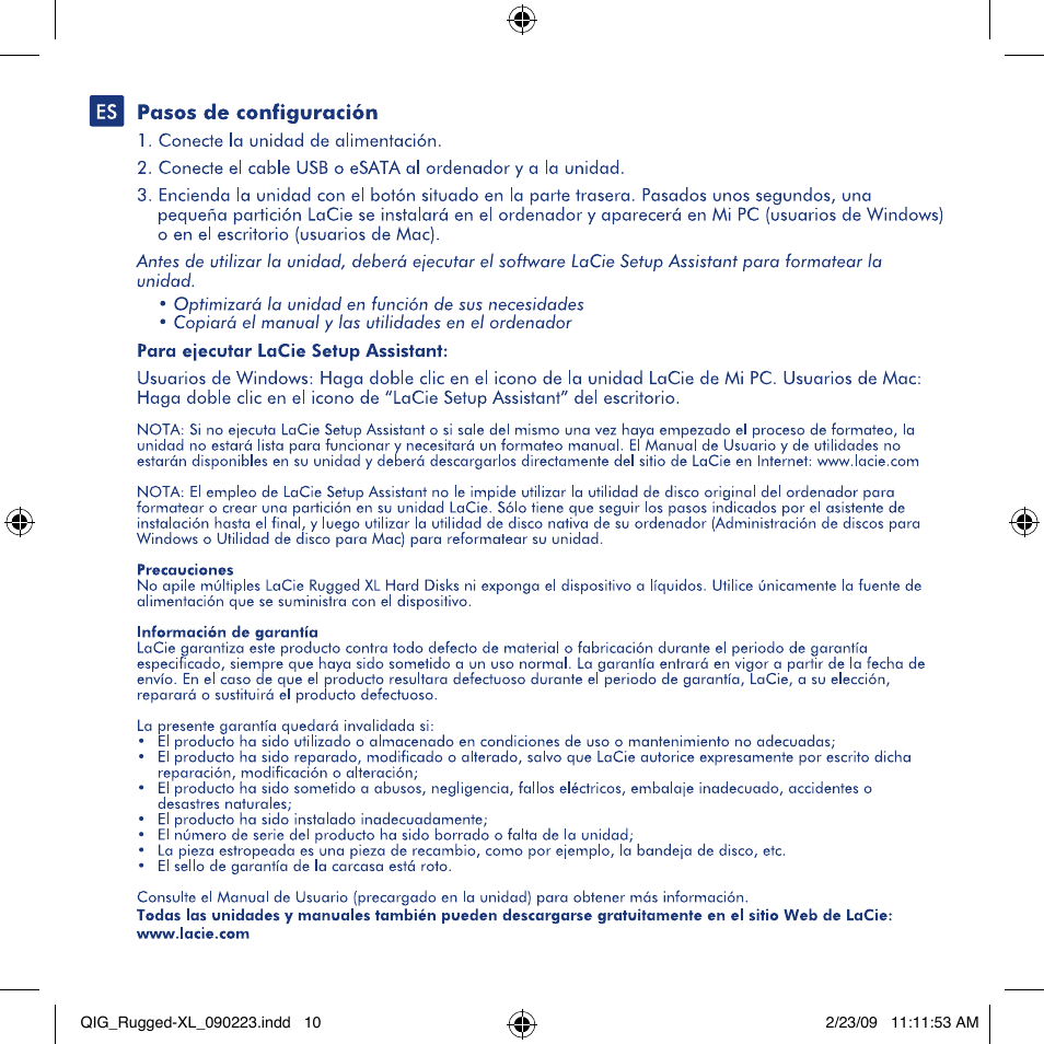 LaCie rugged XL User Manual | Page 10 / 24