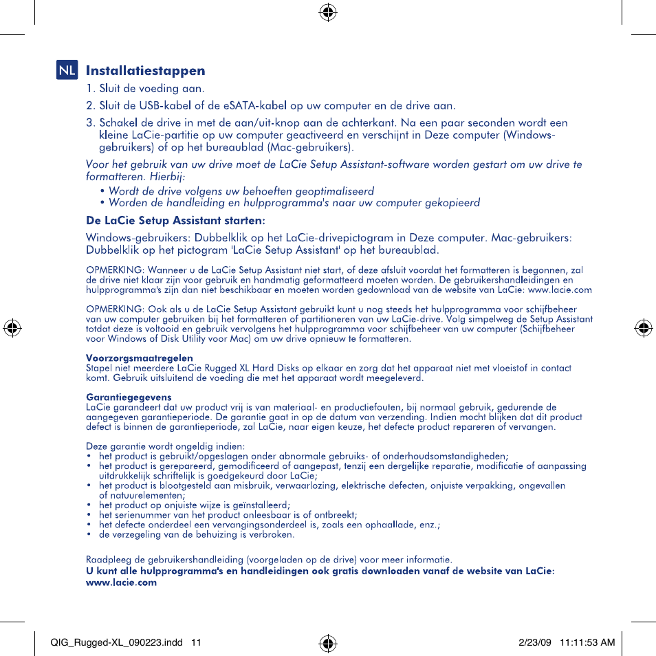 LaCie rugged XL User Manual | Page 11 / 24